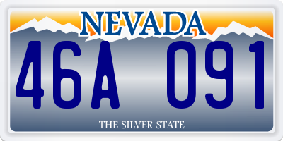 NV license plate 46A091