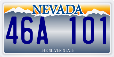 NV license plate 46A101