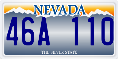 NV license plate 46A110