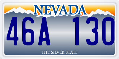 NV license plate 46A130