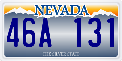 NV license plate 46A131