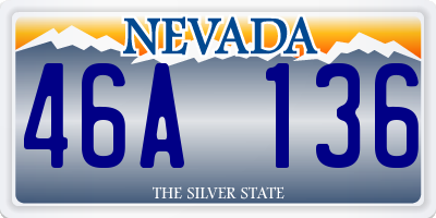 NV license plate 46A136