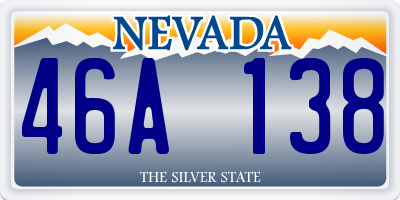 NV license plate 46A138