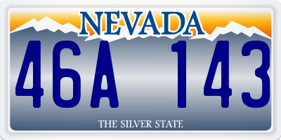 NV license plate 46A143
