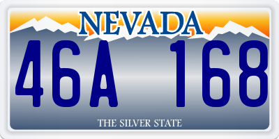 NV license plate 46A168