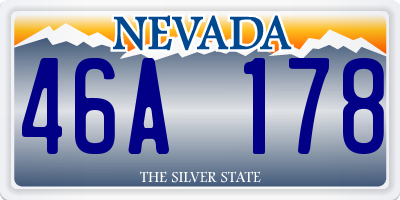 NV license plate 46A178