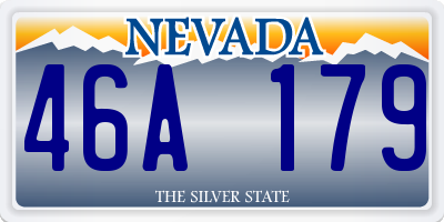 NV license plate 46A179