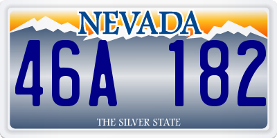 NV license plate 46A182
