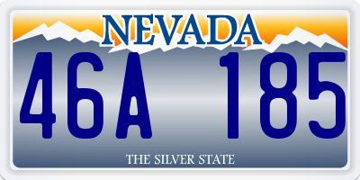 NV license plate 46A185