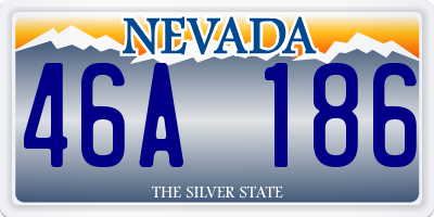 NV license plate 46A186