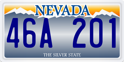 NV license plate 46A201
