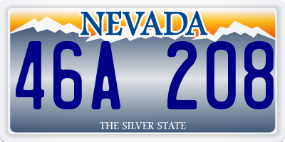 NV license plate 46A208