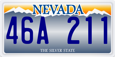 NV license plate 46A211