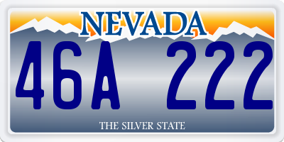 NV license plate 46A222