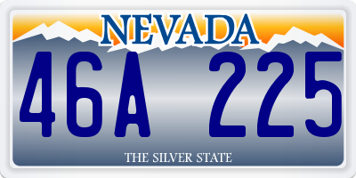 NV license plate 46A225