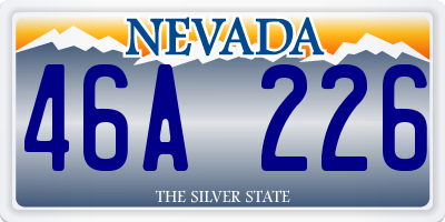 NV license plate 46A226
