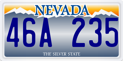 NV license plate 46A235