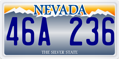 NV license plate 46A236