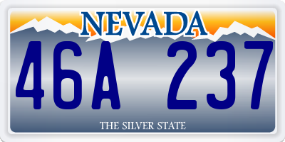 NV license plate 46A237
