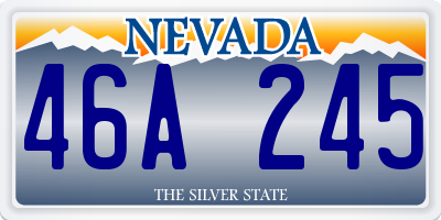 NV license plate 46A245