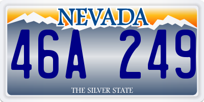 NV license plate 46A249