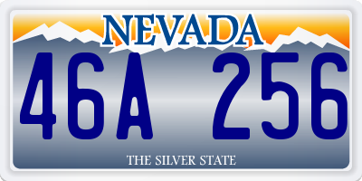 NV license plate 46A256