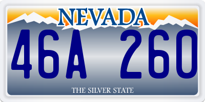 NV license plate 46A260