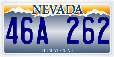 NV license plate 46A262