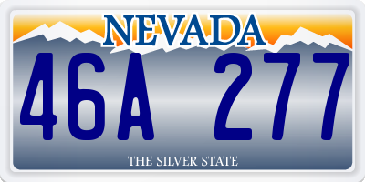 NV license plate 46A277
