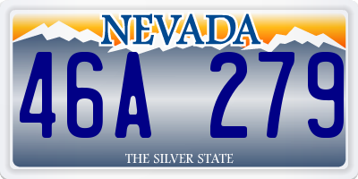 NV license plate 46A279