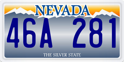 NV license plate 46A281