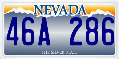 NV license plate 46A286