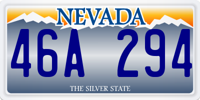 NV license plate 46A294