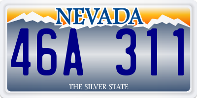 NV license plate 46A311