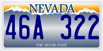 NV license plate 46A322