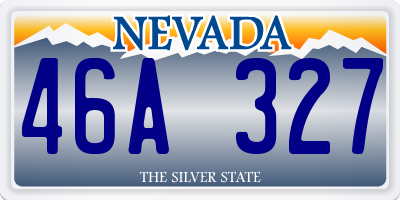 NV license plate 46A327