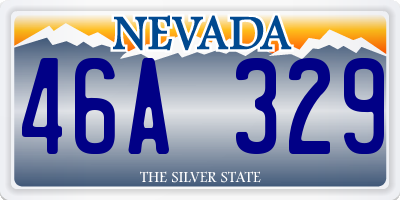 NV license plate 46A329