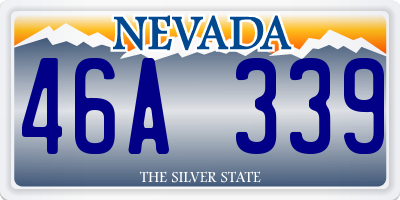 NV license plate 46A339