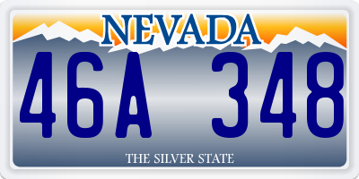 NV license plate 46A348