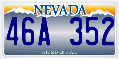 NV license plate 46A352