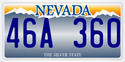 NV license plate 46A360