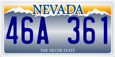 NV license plate 46A361