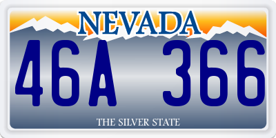 NV license plate 46A366