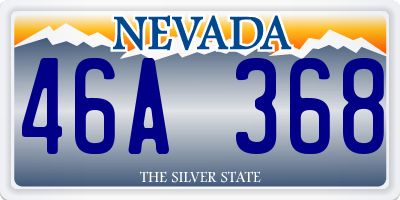NV license plate 46A368