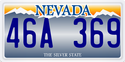 NV license plate 46A369