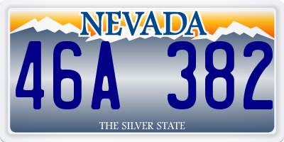 NV license plate 46A382