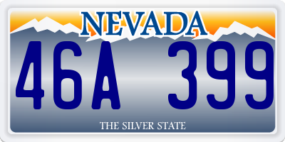 NV license plate 46A399