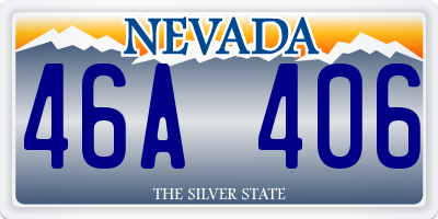 NV license plate 46A406
