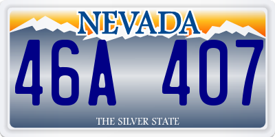 NV license plate 46A407