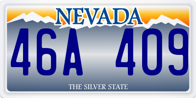 NV license plate 46A409